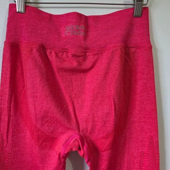 EUC LIKE NEW PINK VICTORIA'S SECRET PINK SEAMLESS LEGGINGS SIZE LARGE - Picture 4 of 15